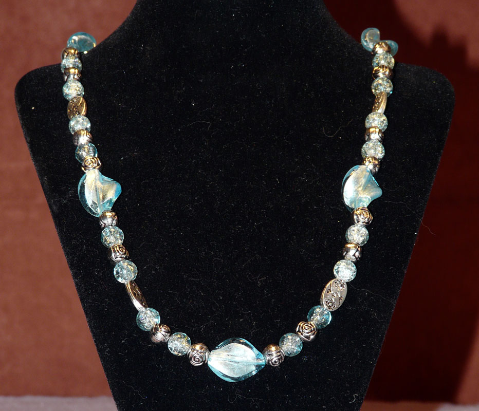 Aqua Glass Necklace